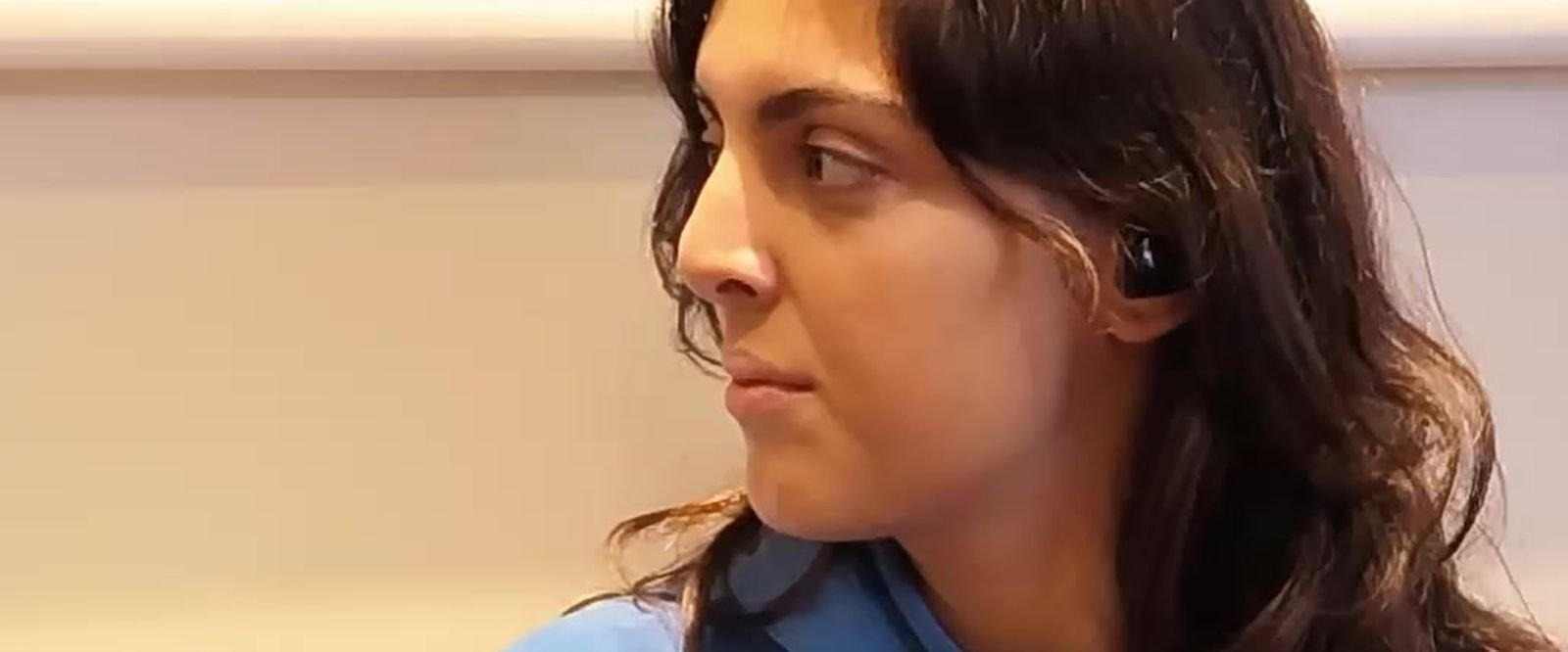 Sophia Amin wearing NeuraSeals during her session